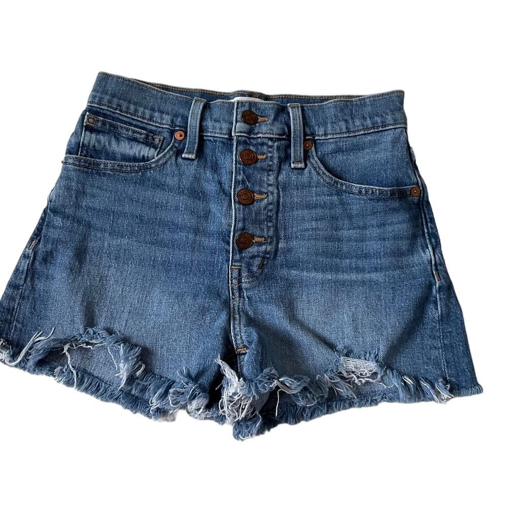 Madewell High Rise Button Closure Denim Shorts‎ Women's Size 24 | 47-29